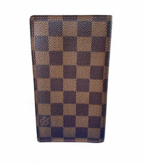 Louis Vuitton Brown Coated Canvas Checkbook